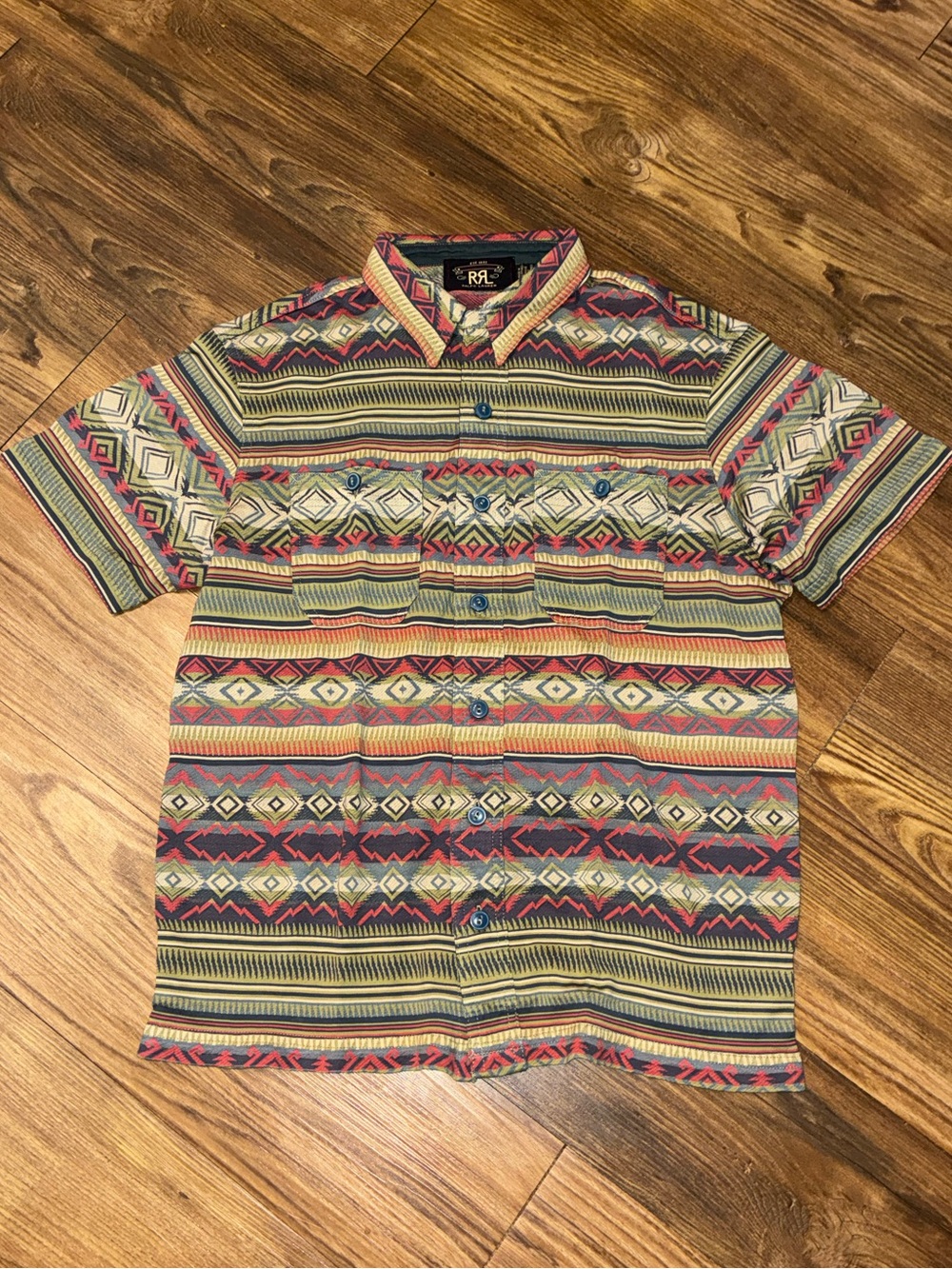 RRL Jacquard-Knit Jersey Camp Shirt
